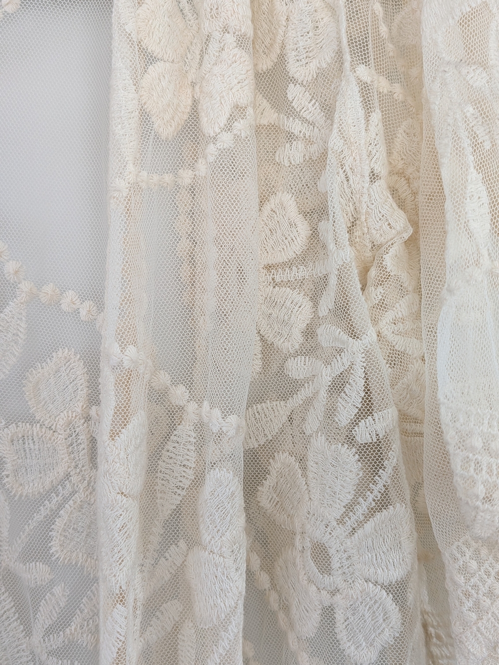 Lace Sheer Cover-Up/Robe in Cream - Picture 3 of 5